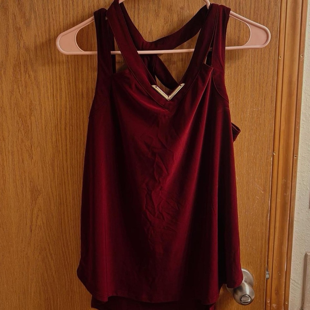 AUW Deep Red Women's Tank Top